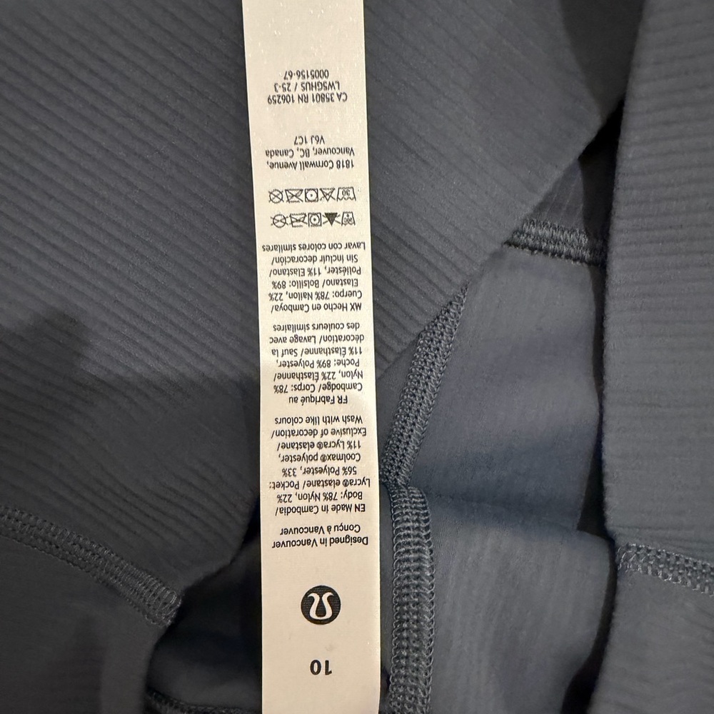Lululemon NWT Align Ribbed Mini Flare Pants Size 10 Regular Oil Blue - Picture 4 of 5